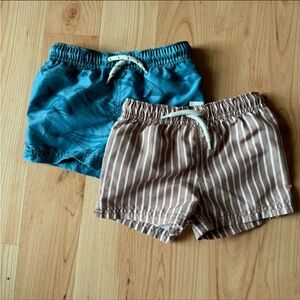 2 Pack Carters Organic Little Planet Swim Trunks 3T